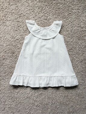 NWOT The Children’s Place White Eyelet Ruffle Toddler Dress 3T